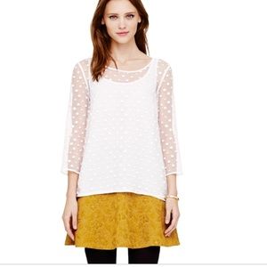 Club Monaco Meagan white polka dot top S